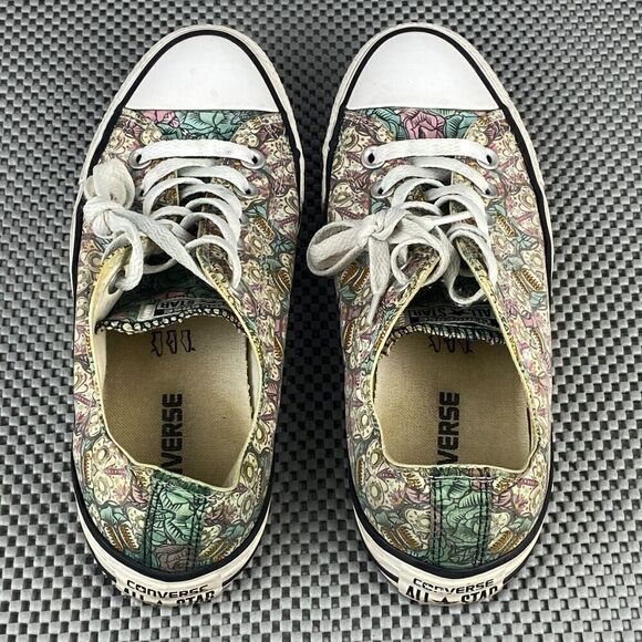 Converse All Star Sugar Skulls Day Of The Dead Sneakers Womens 8 Mens 6 Lace Up - Picture 7 of 9